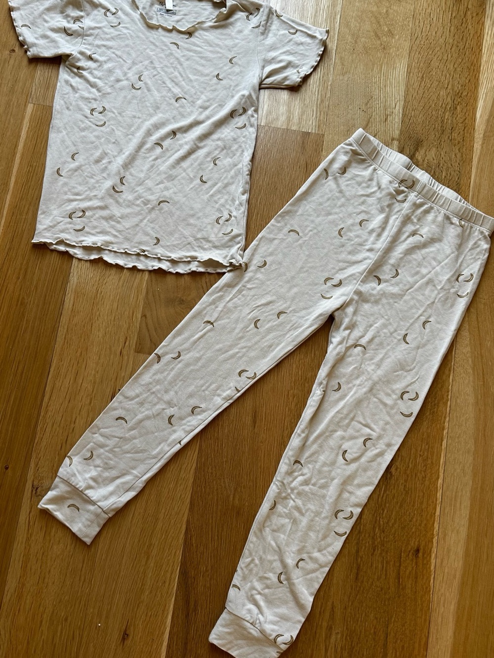 Rylee + Cru Cream Banana Print Pajama Set